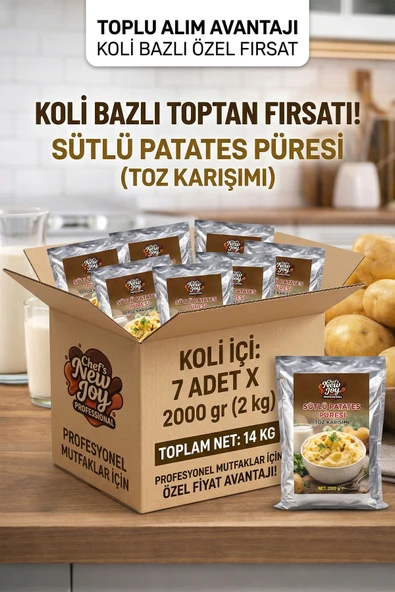 Sütlü Patates Püresi 2000 G X 7 Adet - 1 Koli (Koli Bazlı Avantaj Paketi) ürün görseli 1