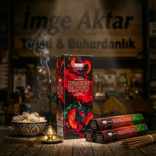 Darshan Dragon Blood (Ejderha Kanı) Çubuk Tütsü (20'li Paket) - Güçlü ve Koruyucu ürün görseli 1