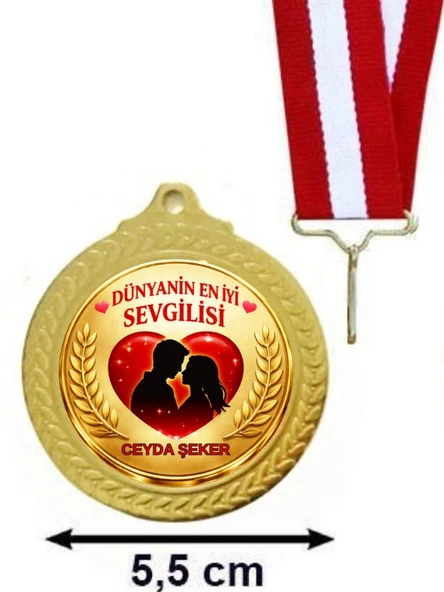 Kişiye Özel Sevgili Madalyası - Sevgililer Gününe Özel Madalya - İsimli Madalya ürün görseli 1