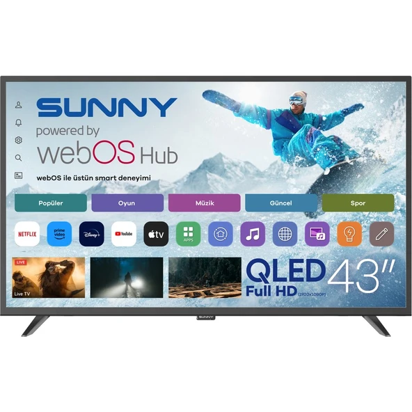 Sunny SN43QAL540 43''  109 Ekran Uydu Alıcılı Full HD webOS QLED TV ürün görseli 1