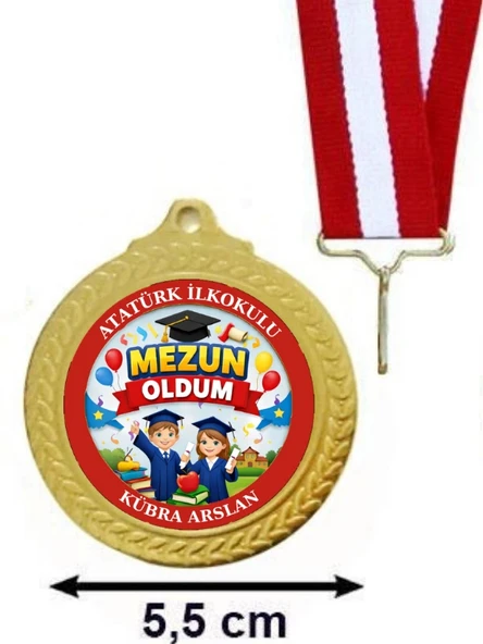 Kişiye Özel Mezuniyet Madalyası - Mezun Oldum Madalyası - Öğrenci Madalyası ürün görseli 1