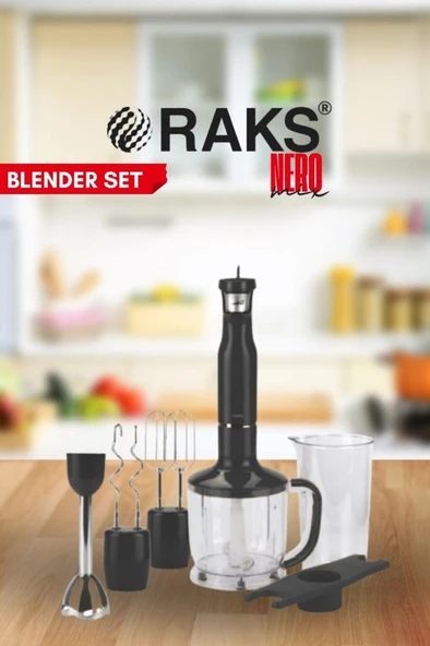 Raks Neromix 1700 Watt Turbo El Blender Seti Paslanmaz Çelik Bıçaklı Kahvaltı Bıçağı Hediyeli ürün görseli 1