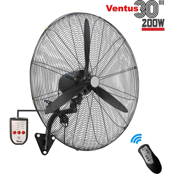 Ventus 30" Vantilatör 200W Duvar Tipi Uzaktan Kumandalı (75cm Çap) ürün görseli 1