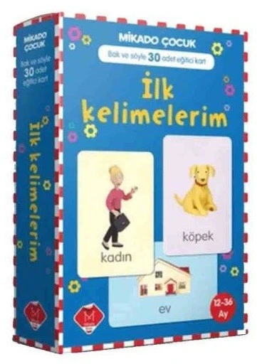İlk Kelimelerim Eğitici Kart 30 Adet ürün görseli 1
