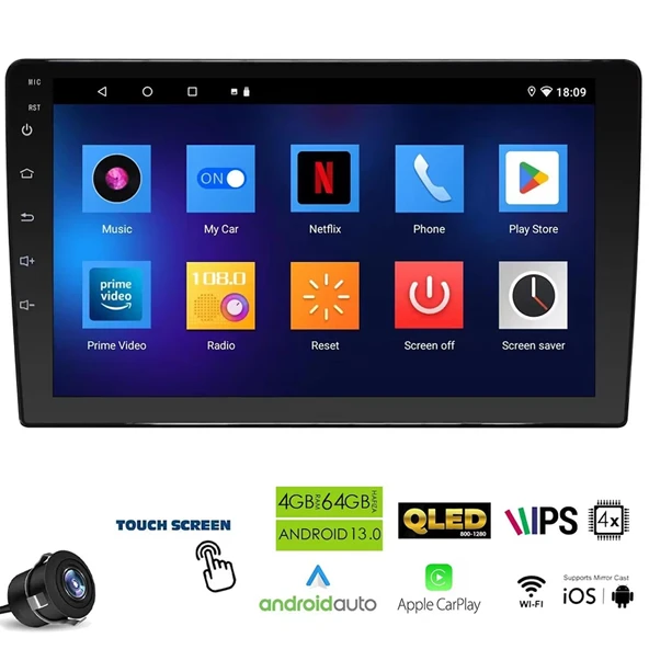NEWFRON NF-Z90C Android Ekran Multimedya 9 Inch 4+64GB 4 Çekirdek Android 13 ürün görseli 1