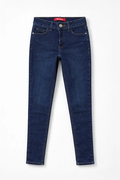Kadın Lacivert Skinny Fit Dar Paça Likralı Jean Pantolon ürün görseli 1