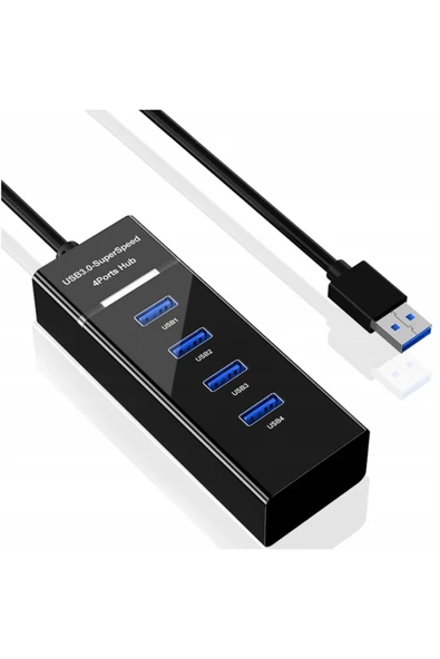Pl-5717 4 Port Usb 3.0 Çoklayıcı Hub Anahtarlı Işıklı On Off Düğmeli ürün görseli 1