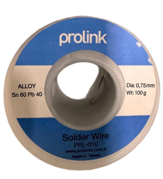 Prolink Lehim Teli 100gr 0,75mm 60/40 Made in Taiwan  PRL-010 ürün görseli 1