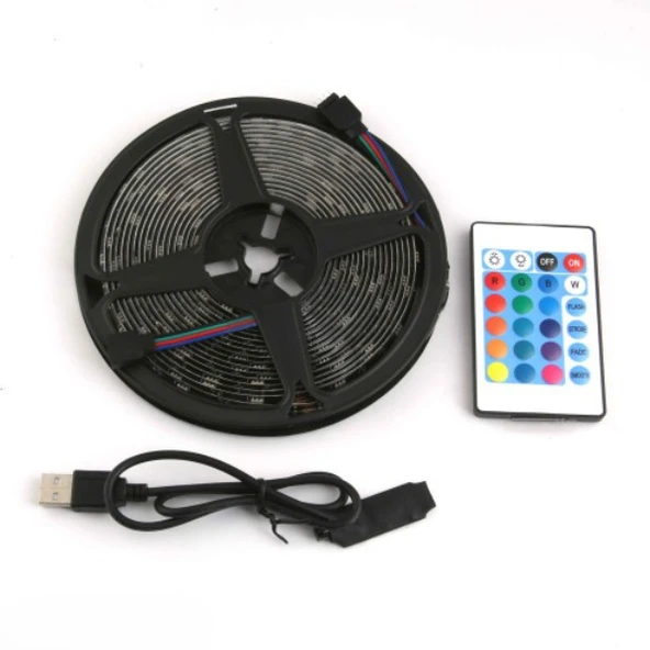 RGB Şerit 30 LED Kumandalı USB Bağlantılı ürün görseli 1
