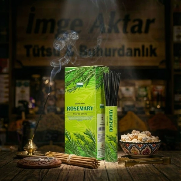 Darshan Biberiye (Rosemary) Çubuk Tütsü (20'li Paket) - Zihin Açıcı ürün görseli 1