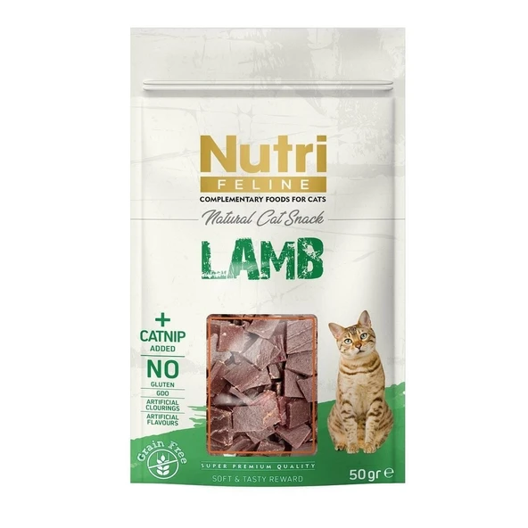 Nutri Feline Tahılsız Kuzulu Catnipli Kedi Ödülü 50 Gr ürün görseli 1