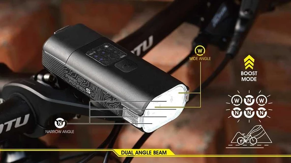 MOON RIGEL POWER-S 3800 LM USB ÖN FAR - Resim 8