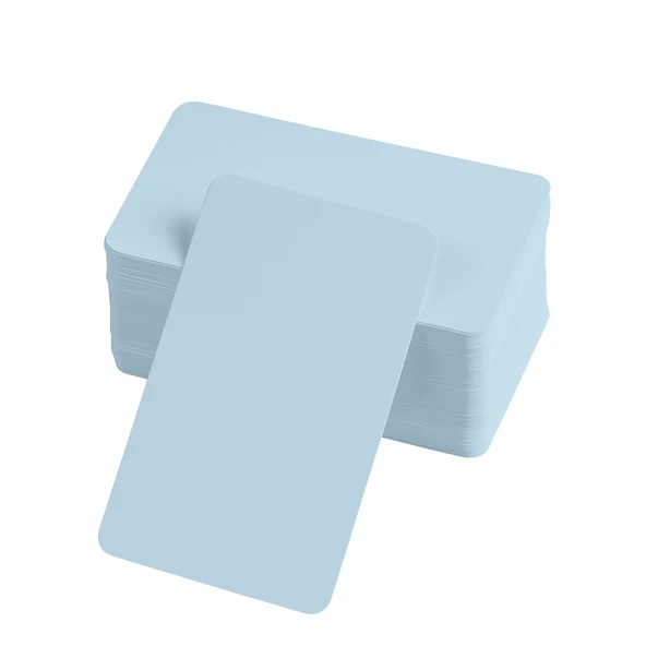 Boş Kelime Kartları 5x8 cm - 50 Adet Oval Kenarlı | Tabu & Not Kartları - Mavi ürün görseli 1