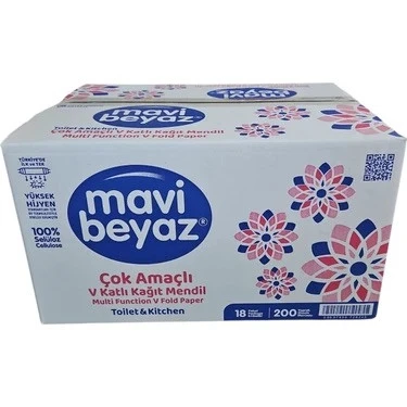 ŞeyliŞeyler - Dispanser V Katlama Peçete 200 Yaprak 18 Paket 1 Koli ürün görseli 1