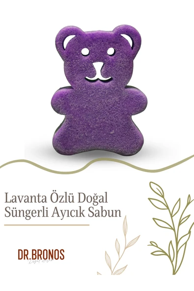 Dr.Bronos Lavanta Özlü Doğal Süngerli Ayıcık Sabun 135 gr ürün görseli 1
