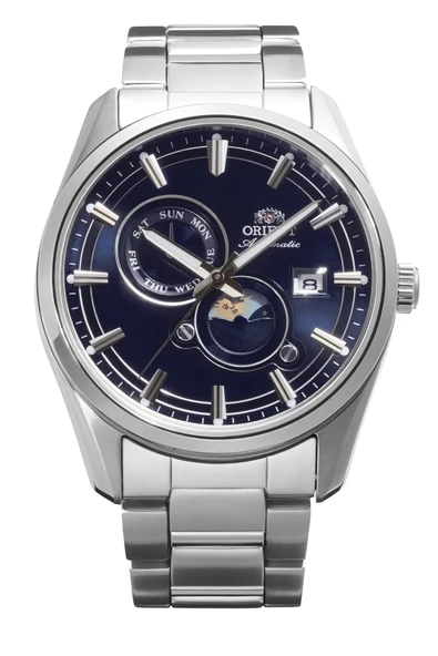 Orient Sun&Moon RA-AK0315L30B Kurmalı Otomatik Çelik Gri Lacivert Kadran 42 mm Erkek Kol Saati ürün görseli 1