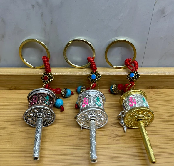 Metal Feng Shui Şans Çarkı Anahtarlık Model 1 ürün görseli 1