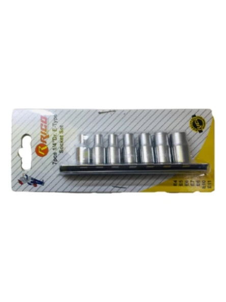 Rico 7 Parça 1/4" İç Torx E Lokma Seti 007-RC1407 - Resim 2