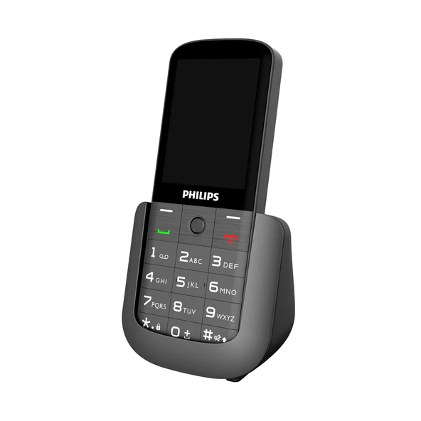 PHILIPS Xenium E227, 32Mb, Siyah, 32Mb Ram, 2,8inc Ekran, Arka Kamera, Çift Sim Desteği, FM Radyo, 1700mAh Pil, El Feneri, Türkiye KVK Garantili ürün görseli 1