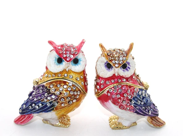 Swarovski Taşlı 2'li Baykuş Seti ürün görseli 1