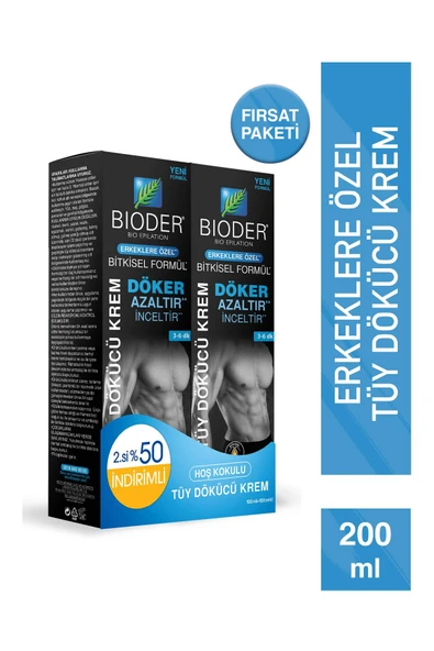 BİODER TÜY DÖKÜCÜ KREM ERKEK 100 ML 2'Lİ ürün görseli 1