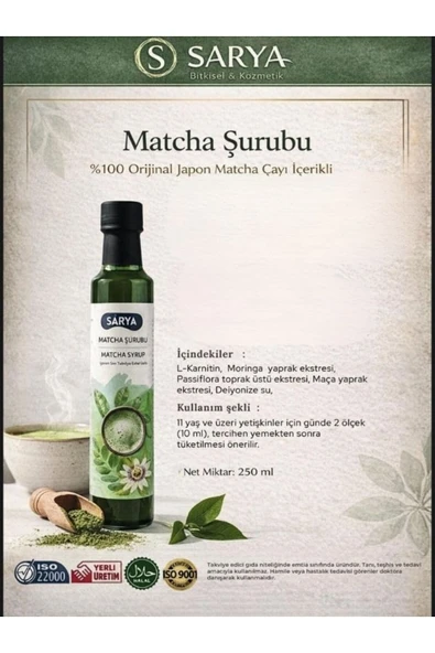 aleyna baharat Matcha Şurubu Matcha Detox ürün görseli 1