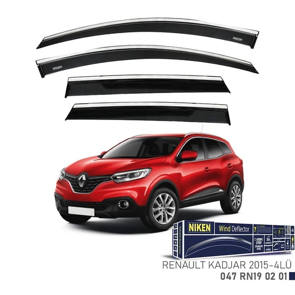 Niken Renault Kadjar Cam Rüzgarlığı Kromlu 4'Lü 2015+ Sonrası ürün görseli 1