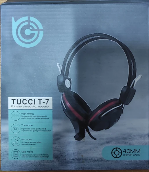 TUCCI T-7 ÇİFT JAKLI PC KULAKLIK ürün görseli 1