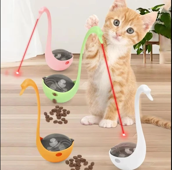 Kuğu Şeklinde Lazerli Kedi Oyuncağı ürün görseli 1