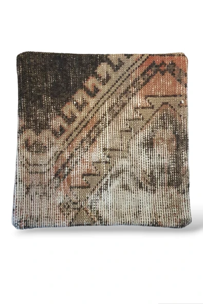 Ottoman Pouffe Art Deco Bohem ''özel Seri Halı'' El Dokuması Vintage Kırlent Minder 40x40cm (342) ürün görseli 1