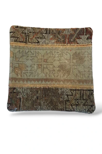 Ottoman Pouffe Art Deco Bohem ''özel Seri Halı'' El Dokuması Vintage Kırlent Minder 40x40cm (359) ürün görseli 1