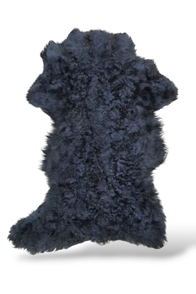 Ottoman Pouffe Hakiki Gerçek Deri Kıvırcık Tüylü Tigrado Koyun Postu 55x80cm, Video No: 6 ürün görseli 1