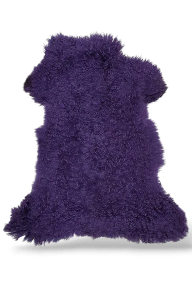 Ottoman Pouffe Hakiki Gerçek Deri Koyun Postu 71x90cm ürün görseli 1