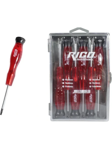 Rico 6'lı Elektronikçi Torx Saatçi Tork Tornavida Seti 50MM 003-KK1971 ürün görseli 1