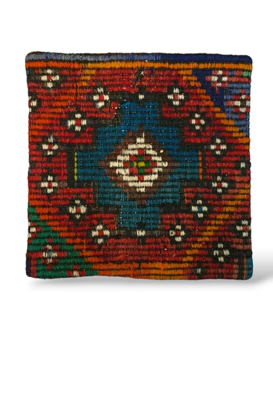 Ottoman Pouffe - Açılış Özel Fiyat Art Deco Bohem Halı El Dokuması Vintage Kırlent Minder 50x50cm [5] ürün görseli 1