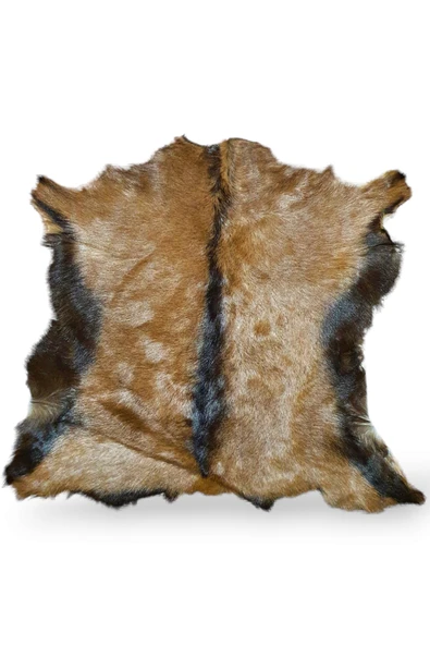 Ottoman Pouffe Şok Fiyat Açılışa Özel %50 Inidirim, Hakiki Oğlak Gerçek Deri Post, Interiordesign 53x59cm [094] ürün görseli 1