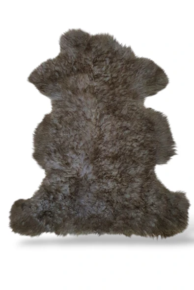Ottoman Pouffe Hakiki Gerçek Deri Koyun Postu 63x82cm ürün görseli 1