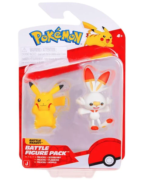 Pokemon Battle 2 Li Aksiyon Figürler Pikachu ve Scorbunny PKW4076 ürün görseli 1