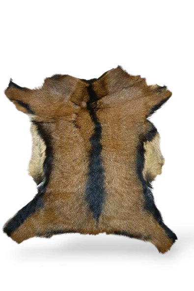 Ottoman Pouffe Şok Fiyat Açılışa Özel %50 Inidirim, Hakiki Oğlak Gerçek Deri Post, Interiordesign 41x50cm [0110] ürün görseli 1