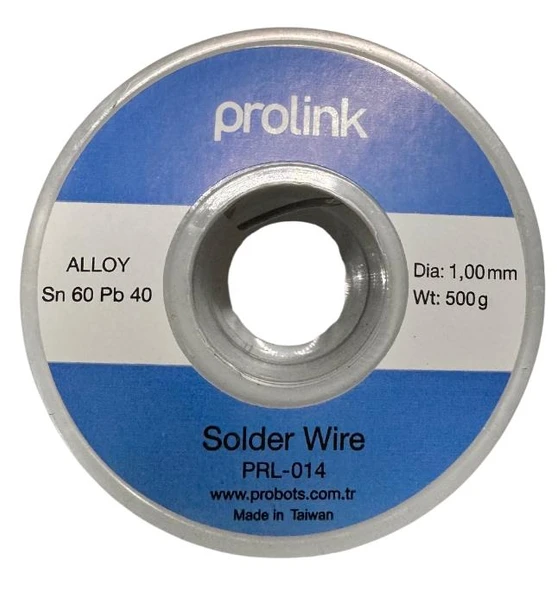 Prolink Lehim Teli 500gr 1mm 60/40 Made in Taiwan PRL-014 ürün görseli 1