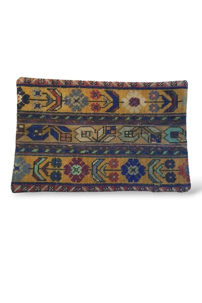 Ottoman Pouffe Art Deco Bohem Halı El Dokuması Vintage Kırlent Minder 40x60cm 01 ürün görseli 1