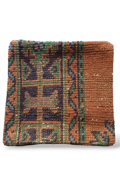 Ottoman Pouffe Art Deco Eskitme El Dokuması Vintage Kırlent 30x30 ürün görseli 1