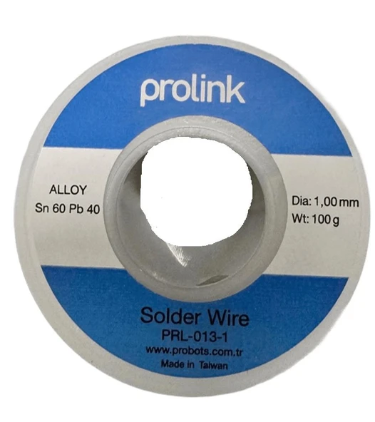 Prolink Lehim Teli 100gr 1mm 60/40 Made in Taiwan PRL-013-1 ürün görseli 1