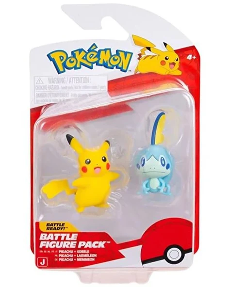 Pokemon Battle 2 Li Aksiyon Figürler Pikachu ve Sobble PKW4077 ürün görseli 1