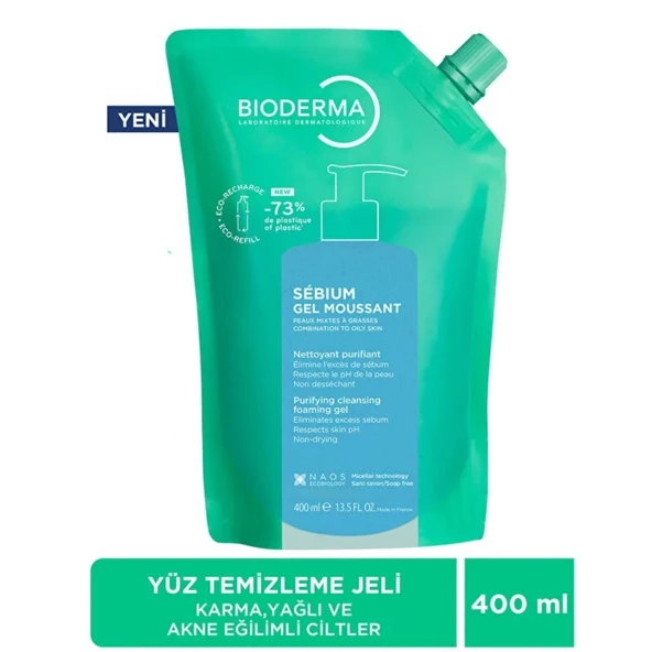 Bioderma Sebium Foaming Gel Refill 400 ml ürün görseli 1