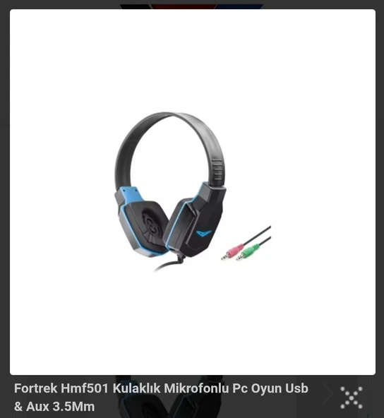 FORTREK HMF501 PC KULAKLIK ÇİFT JAK - Resim 2