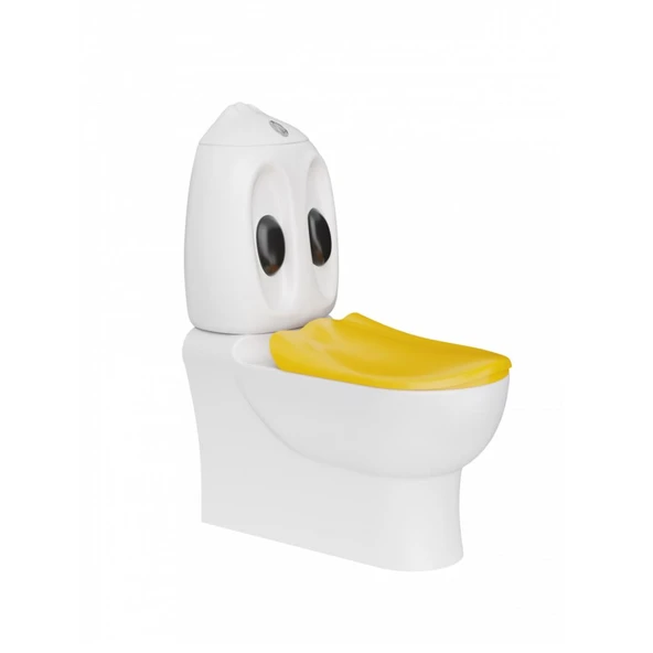 Creavit Ducky Çocuk Klozet Seti - Beyaz-Sarı ürün görseli 1