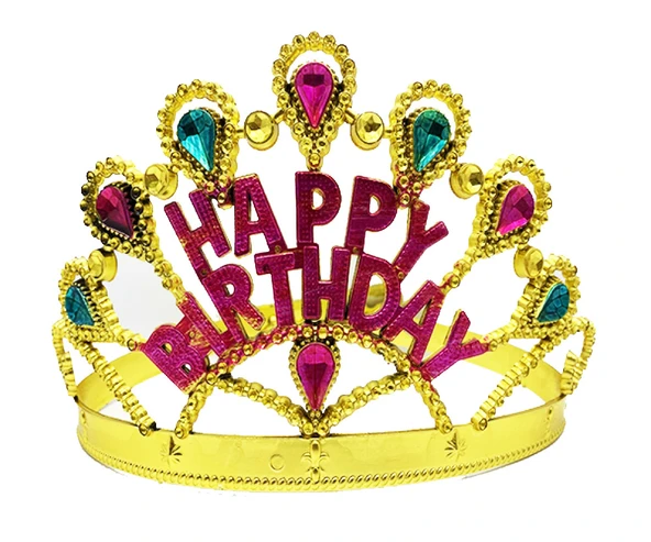 Altın Renk Happy Birthday Doğum Günü Tacı ürün görseli 1