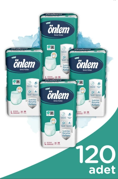 Önlem Emici Külot Large L 100 x 150 Cm 30 Lu x 4 Paket ürün görseli 1