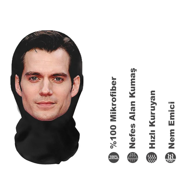 Superman Henry Cavill 3 Boyutlu Nefes Alabilen Ünlü Maskesi ürün görseli 1